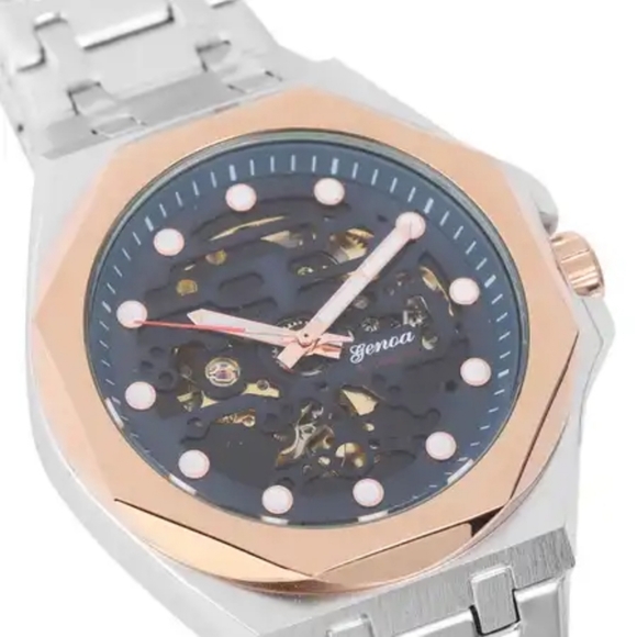 New in Box GENOA Automatic Mechanical Movement Watch in Stainless Steel! - Picture 3 of 5